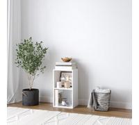 Urbn-Living Urbnliving 30Cm Height White 2 Shelf Wooden Bookcase Shelving Display Storage Shelf Unit Wood