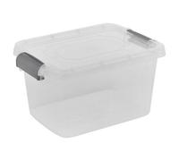 URBNLIVING Clear Plastic Storage Box with Secure Click-Lock Lid, Stackable & Durable Rectangular Crates for Home, Office, Bedroom or Garage, Transparent Design, Ideal for Clothes, Toys, Tools