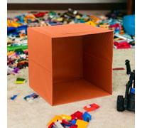 URBNLIVING 6 Pcs Foldable Fabric Cube Storage Boxes Collapsible Folding Box Fabric Cubes Organisers for Kids Playroom Toys Magazines Nursery Items Clothes Art & Craft Supplies