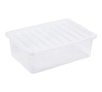 Urbn-Living Urbnliving 32 Litre Clear Container Plastic Storage Box With Clip Lid