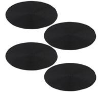 Urbn-Living Urbnliving 38Cm Diameter 4 Pcs Black Woven Table Placemats Dining Tableware