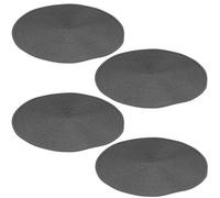 Urbn-Living Urbnliving 38Cm Diameter 4 Pcs Dark Grey Woven Dining Table Placemats