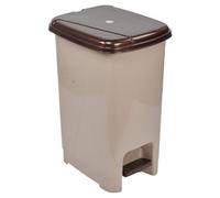 Urbn-Living Urbnliving 40L Slim Pedal Waste Recycling Bin Can Insert Step On Lid Kitchen Bathroom Cappuccino