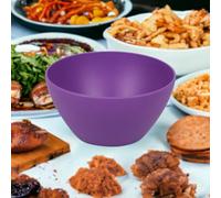 Urbn-Living Urbnliving 47Cm Height 6X High Quality Small Deep Round Reusable Solid Purple Colour Plastic Dinner Bowls