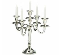 Urbn-Living Urbnliving 5 Arm Silver Metal Candle Holder Stand Vintage Candelabra Centrepiece Home Decor 30Cm