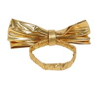 Urbn-Living Urbnliving 50Cm Large Gold Metallic Christmas Chair Bows Sashes Party Dining Décor Wedding Set Of 6