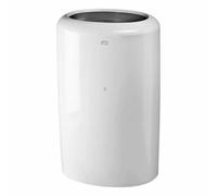 Urbn-Living Urbnliving 50L White Waste Bin Open Top Plastic Rubbish Bin Wall Mount Or Floor Standing