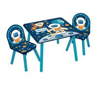 Urbn-Living Urbnliving 53Cm Height Kids Wooden Table & 2 Chairs Space Themed Toddlers Junior Play Desk Set