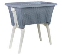 Urbn-Living Urbnliving 58Cm Height Large Blue Laundry Basket Foldable Collapsible Legs Dirty Washing Clothes Storage Bin