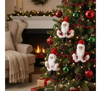 Urbn-Living Urbnliving 6 Mini Hanging Santa Claus Christmas Tree Bauble Ornament Traditional Decor