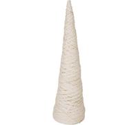 Urbn-Living Urbnliving 60Cm Led Light Up Christmas Tree White With Glitter Single Cone Pyramids Glitter Fairy Lights Ornament