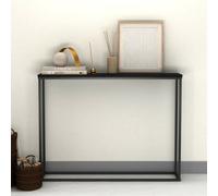 Urbn-Living Urbnliving 75 Cm Height Wooden Free Standing Hallway Console Table Living Room Shelf Display Metal Legs(Black)