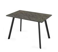 Urbn-Living Urbnliving 75Cm Height 4-6 Person Large Slate Grey Dining Table W/ Metal Legs Kitchen Breakfast Dinner