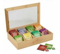 Urbn-Living Urbnliving - 8 Compartment Bamboo Tea Box