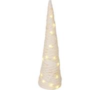 Urbn-Living Urbnliving 80Cm Led Light Up Christmas Tree White With Glitter Single Cone Pyramids Glitter Fairy Lights Ornament