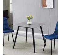 (Armani Grey) 80cm Modern 4 Seater Ceramic Square Shape Top Kitchen & Dining Room Table