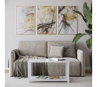 Urbn-Living Urbnliving 80Cm Width White 2 Tier Coffee Side Table With Shelf Tv Stand