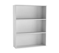 Urbn-Living Urbnliving 80Cm Width White Colour Wide 3 Shelf Tier Wooden Bookcase Cabinet Storage Shelving Display Shelves Unit