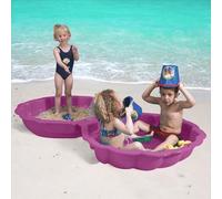 Urbn-Living Urbnliving 87Cm Width 2 Pcs Pink Shell Clam Shaped Plastic Sandpit Outdoor Garden Fun Paddling Ball Pool Sand Pit