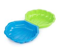Urbn-Living Urbnliving 87Cm Width Shell Clam Shaped Plastic Sandpit Outdoor Garden Fun Paddling Ball Pool Sand Pit Blue & Green