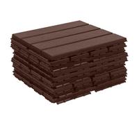 Urbn-Living Urbnliving 9Pc Cappuccino Colour Interlocking Plastic Garden Path Floor Tiles Decking Patio Grid Lawn