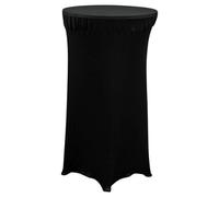 Urbn-Living Urbnliving Black 110X80Cm Stretch Table Cover Fitted Spandex Skirt Tablecloth