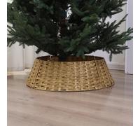 Urbn-Living Urbnliving Decorative Christmas Tree Skirt Cover 4 Pcs - Gold 76Cm