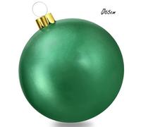URBNLIVING Inflatable Christmas Bauble Ball Decoration Xmas Tree Outdoor Hanging Ornaments (65cm, Green)