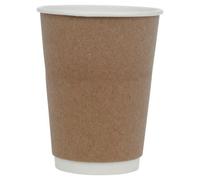 URBNLIVING Double Wall Disposable Hot Drink Cups - Ideal for Coffee Hot Chocolate Tea - Hot Coffee Tea Drinking Cup 50-500 x 8/12/16 Oz