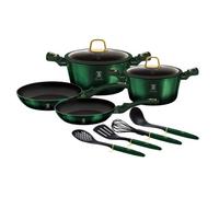 Urbn-Living Urbnliving Height 11.8Cm Berlinger Haus 10Pc Emerald Cookware Set Aluminium Non Stick Pots Pans Induction Tools
