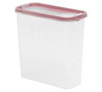 URBNLIVING 2/2.5/3.25L Plastic Food Cereal Storage Container Set with Airtight Click Lid Food Fresh Organized Rectangle Leakproof Kitchen Pantry Storage Solution (3, Pink 2.5L)
