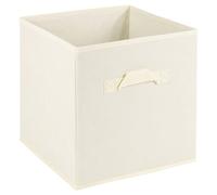 Urbn-Living Urbnliving Height 27Cm Collapsible Cream Cube Large Storage Boxes Kids Toys Carry Handles Basket Bits Bobs Organise