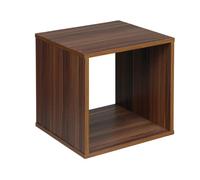 (Teak, Cube) URBN LIVING Wooden Bookcase Storage Shelf