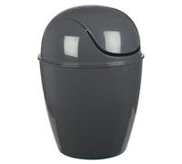 Urbn-Living Urbnliving Height 35Cm 5L Grey Plastic Swing Top Lid Bin Rubbish Trash Can Bathroom Office Under Counter
