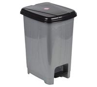 Urbn-Living Urbnliving Height 41Cm Grey 15L Slim Foot Pedal Rubbish Bin Trash Garbage Can Waste Basket With Insert & Lid