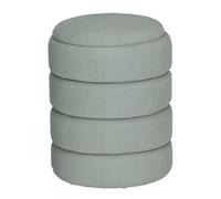 Urbn-Living Urbnliving Height 45.5Cm Soft Velvet Round Light Grey Ottoman Storage Pouffe Footstool Dressing Vanity Chair