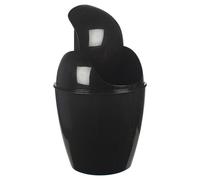 Urbn-Living Urbnliving Height 45Cm 12L Black Plastic Swing Top Lid Bin Rubbish Trash Can Bathroom Office Under Counter