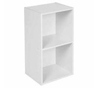 Urbn-Living Urbnliving Height 53.6Cm 2 Shelf Wooden Bookcase Shelving Colour White Display Storage Shelf Unit Shelves