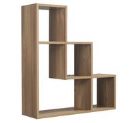 Urbn-Living Urbnliving Height 56Cm Lyon 3 Step Wooden Floating Wall Mounting Colour Oak Shelf Display Unit Book Storage Decor
