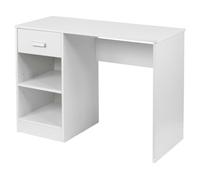 Urbn-Living Urbnliving Height 74Cm 1 Drawer Wooden Bedroom Computer Work Table Colour White Office Desk Dressing Jewellery Unit