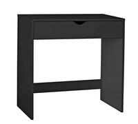 Urbn-Living Urbnliving Height 75Cm 1 Drawer Dressing Black Colour Table Wooden Vanity Computer Desk Bedroom Furniture Office