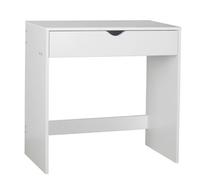Urbn-Living Urbnliving Height 75Cm 1 Drawer Dressing White Colour Table Wooden Vanity Computer Desk Bedroom Furniture Office New