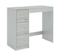Urbn-Living Urbnliving Height 79.5 Cm 3 Drawer Wooden Bedroom Dressing Computer Work Table Desk Grey Carcass And Ash Grey Drawers Jewellery
