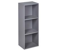 Urbn-Living Urbnliving Height 79.5Cm 3 Tier Wooden Bookcase Shelving Colour Grey Display Storage Shelf Unit Wood