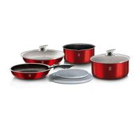 Urbn-Living Urbnliving Height 8.4Cm Berlinger Haus 9Pc Burgundy Space Saving Cookware Set Pots Pans Induction Lids Handle