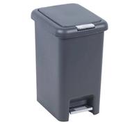Urbn-Living Urbnliving Kitchen Pedal Bin Plastic Waste Rubbish Dustbin Easy Open Black - 30L