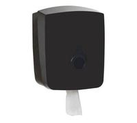 URBNLIVING Wall Mounted Centerpull Paper Towel Dispenser - Large Black Commercial Tissue Holder for Restroom, Kitchen, Home & Office