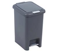 Urbn-Living Urbnliving Plastic Kitchen Waste Bin Pedal Operated Dustbin Easy Open Lid Black - 15L