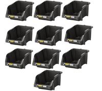 Urbn-Living Urbnliving Plastic S-10 Wall Mounted Stacking Storage Organizer Bins Tool Box Shelving Rack - Set Of 10