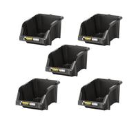 Urbn-Living Urbnliving Plastic S-10 Wall Mounted Stacking Storage Organizer Bins Tool Box Shelving Rack - Set Of 5